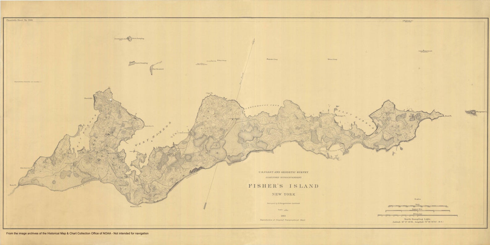 Fisher's Island Map Notecards 1882 4.25x5.5 - Etsy