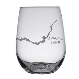 Apachen Lake Map - Arizona - Laser gravierte Brille
