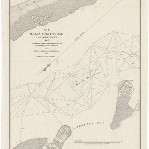 Bells Point Shoal - Core Sound Map - Impresión de carta náutica