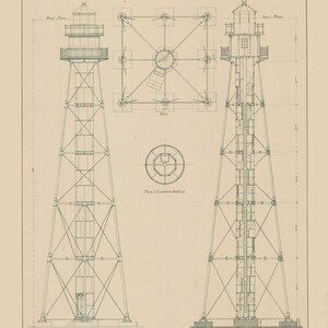 Marblehead Light Tower (MA) Blueprint - 1895
