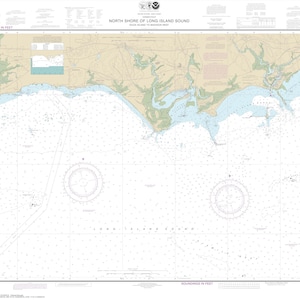North Shore of Long Island Sound - Duck Island a Madison Reef 2014 - Impresión de cartas náuticas