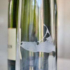 Nantucket Island Map - Laser Engraved Glasses - Coastal Gift image 5