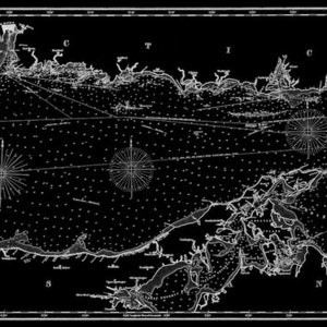 Long Island Sound Map - Newport a Nueva York - Nautical Chart Print