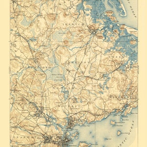 Salem (MA) Map 1893 - Nautical Chart Print