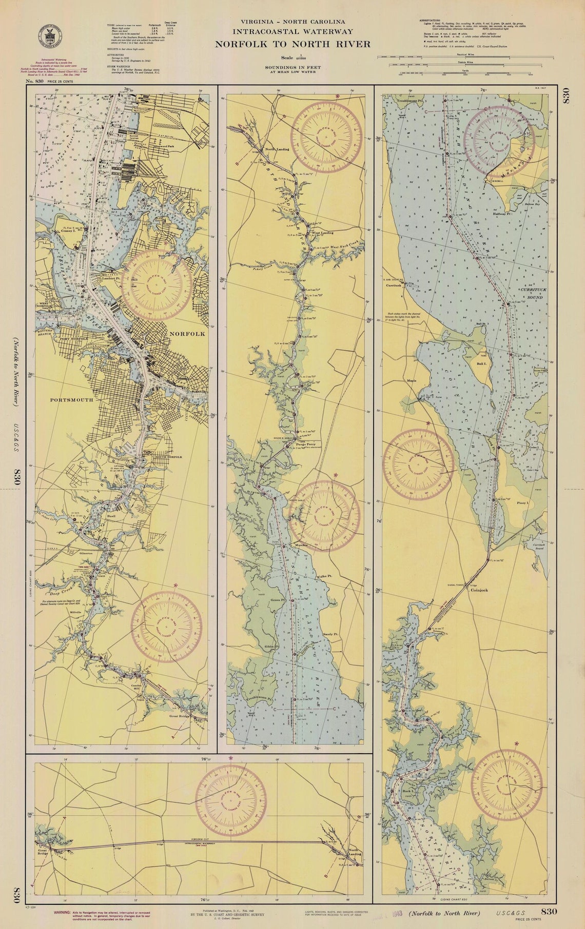Norfolk to North River Map 1943 Nautical Chart Print Etsy — free download