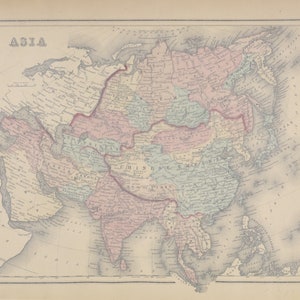 Vintage Asia Map