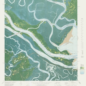 Savannah River Karte 1978 - Drucke Karte
