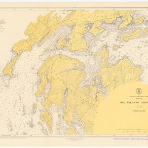 Mapa Fox Island Thorofare - 1949 - Impressão de carta náutica