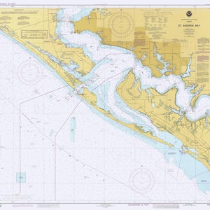 Mapa de la bahía de St. Andrews, 1997 (cuadrado)