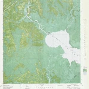 Lake Wimico Florida Kaart 1982 - Nautical Chart Print