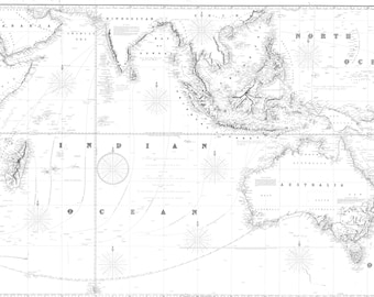 Indian Ocean Map 1853
