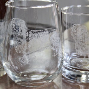 Cavalier King Charles Spaniel Engraved Glasses