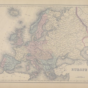 Carte de l’Europe vintage