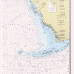 Kaart van Havana naar Tampa - 1994 - Nautische kaartafdruk