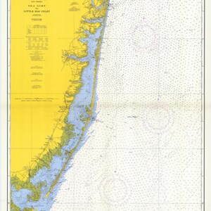 Girt to Little Egg Inlet Map - 1957 - Seekartendruck