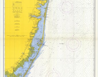 Sea Girt to Little Egg Inlet Map - 1957 - Nautical Chart Print