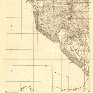 Point Clear - Weeks Bay Karte - 1921 - Seekarte Print