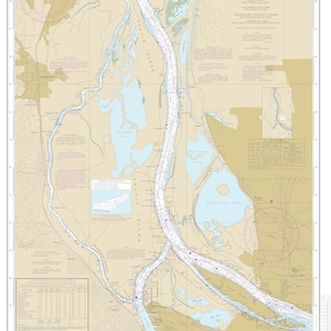 Columbia River - Saint Helens nach Vancouver 2016 - Segelkarte Druck