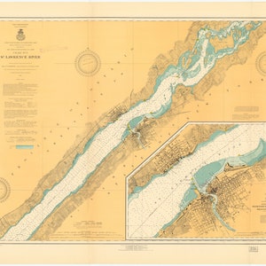 St. Lawrence River Map - Chart #3 1919 - Nautical Chart Print