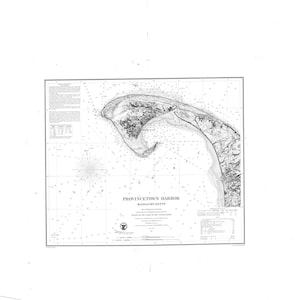 Provinztown Hafen Karte 1857 - Seekarte Drucken