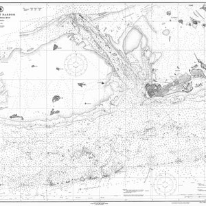 Carte de Key West 1919 - Approches de Key West - Impression de carte marine