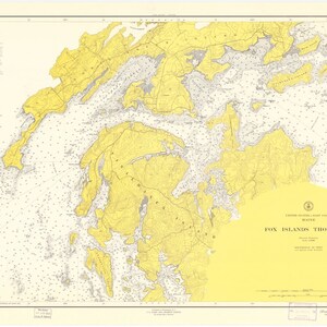 Mapa Fox Island Thorofare - 1958 - Impressão de carta náutica