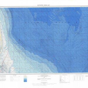 Chatham Cape Cod Bathymetric Angelkarte - Seekarte Druck