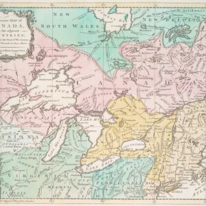 Great Lakes and Canada Map 1761 - Nautical Chart Print