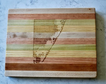 Long Beach Island Map Engraved Wooden Serving Board & Bar Board