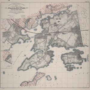 Pelham Bay Park New York - Stampa Carta Nautica