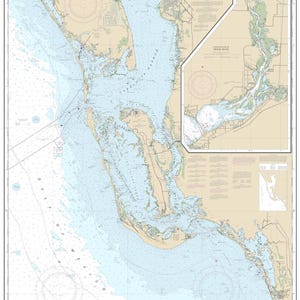 Estero Bay a Lemon Bay - Mappa di Charlotte Harbor - 2015 - Carta nautica - Carta / Tela / Metallo