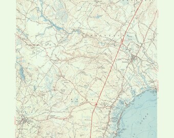 Kennebunk Maine Topographical Map - 1956