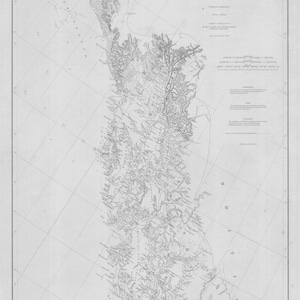 Northwest Coast of US Map - Olympia Washington to Mt. St. Elias 1891 - Nautical Chart Print