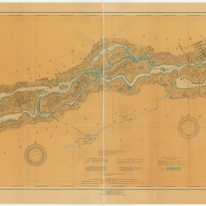 St. Lawrence River Map - Chart #1 1921 - Nautical Chart Print