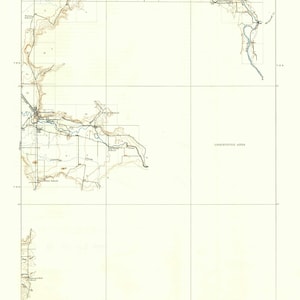 Brownsville Oregon Topographic Map 1921 - Nautical Chart Print