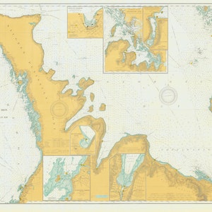 Lake Huron - East End - Georgian Bay Historische Karte 1903 - Nautische Karte Druck
