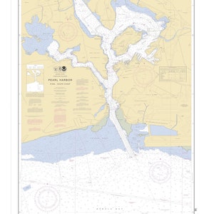 Pearl Harbor - Oahu Mapa 2007 - Carta Náutica Imprimir