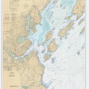 Portland Harbor Karte - 1993 - Segelkarte Druck