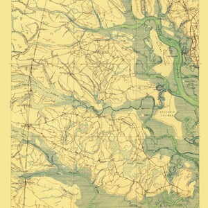 Bladen (GA) Map - 1918 - Nautical Chart Print