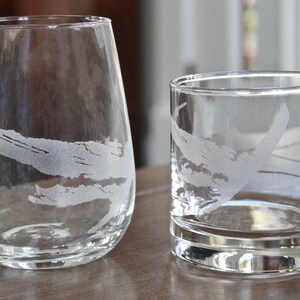 Cat Island Map Mississippi Engraved Glasses