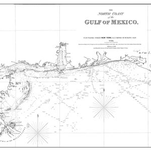 Golf van Mexico Kaart - St. Marks naar Galveston - Wit (zoom) - Nautische kaart afdrukken