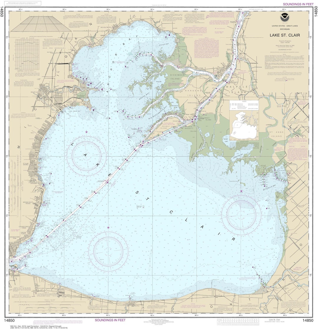 Map Of Lake Saint Clair