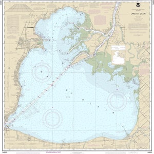 Carte du lac Sainte-Claire - 2018 - Impression des cartes marines