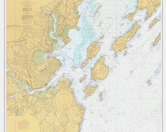Mapa do Porto de Portland - 1977 - Impressão de Carta Náutica