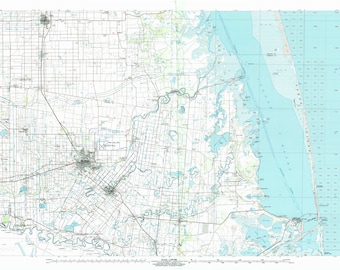 Topografische kaart Harlingen, Texas 1992 - nautische kaart afdrukken