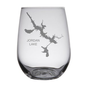 Jordan Lake, AL Map gravierte Brille