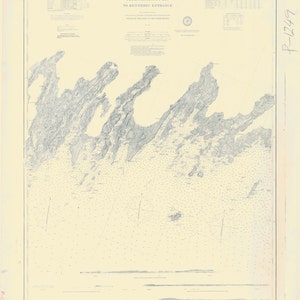 Penobscot Bay to Kennebec (ME) Historical Map 1887 - Nautical Chart Print