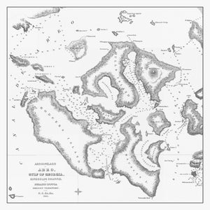 Mapa de las Islas San Juan 1841 (cuadrado) - Carta Náutica Imprimir