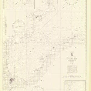 Lake Huron - Saginaw Bay Map 1942 - Nautical Chart Print