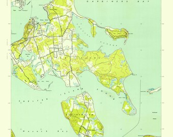 Mapa de Greenport - 1947